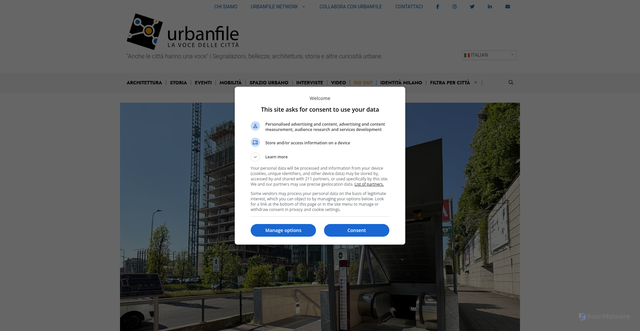Security scan screenshot of https://urbanfile.org