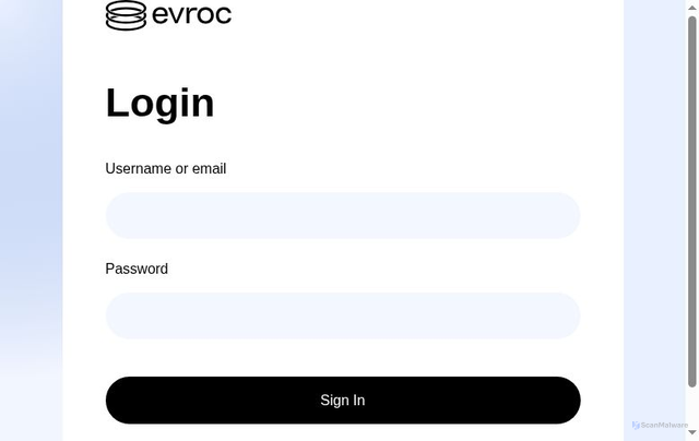 Security scan screenshot of https://auth.evroc.dev/