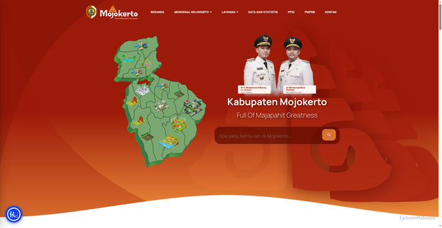 Security scan screenshot of https://mojokertokab.go.id