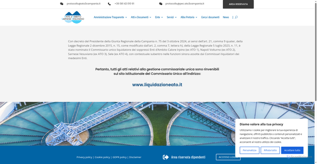 Security scan screenshot of https://www.ato3campania.it/