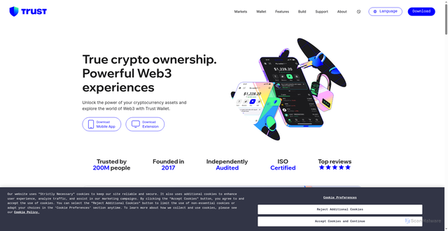 Security scan screenshot of http://direct-trust-wallet.com/