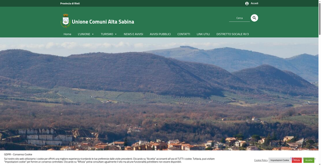 Security scan screenshot of https://unionecomunialtasabina.ri.it/