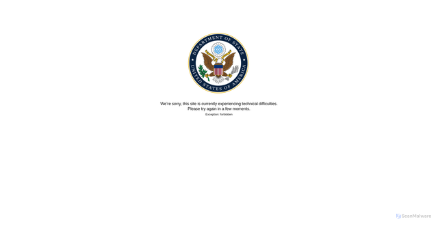 Security scan screenshot of https://www.usembassy.gov/