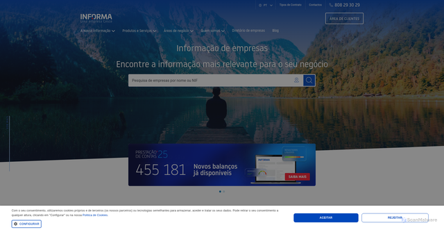 Security scan screenshot of https://informadb.pt