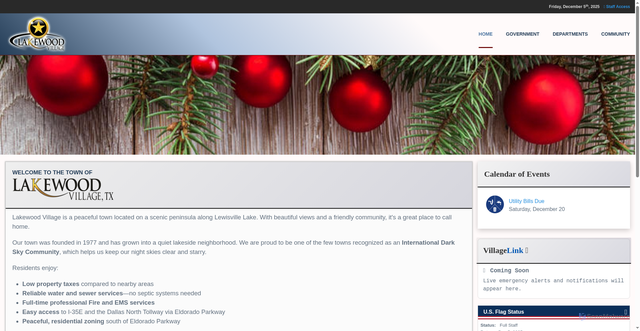 Security scan screenshot of https://lakewoodvillagetx.gov/