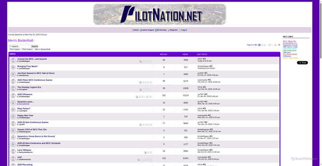 Security scan screenshot of https://www.pilotnation.net/f5-men-s-basketball