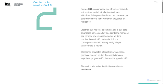 Security scan screenshot of https://bnt-technology.com