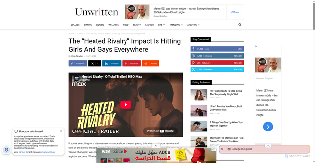 Security scan screenshot of https://www.readunwritten.com/2026/02/11/heated-rivalry-impact-hitting-everywhere/