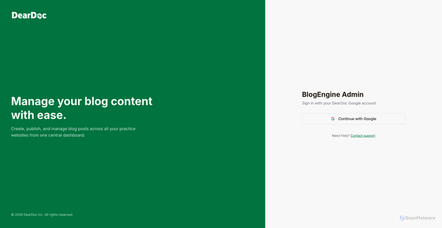 Security scan screenshot of https://blog.getdeardoc.com