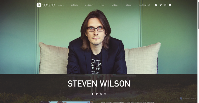 Security scan screenshot of https://kscopemusic.com/artists/stevenwilson/