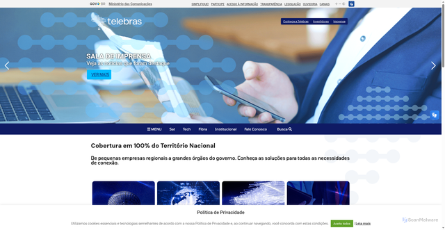 Security scan screenshot of https://www.telebras.com.br