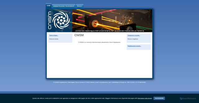Security scan screenshot of https://www.cnism.it/web/
