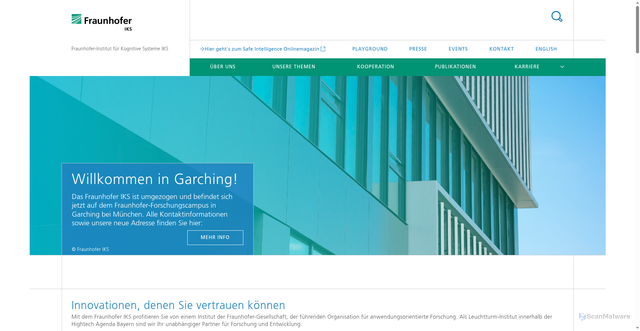 Security scan screenshot of http://www.esk.fraunhofer.de