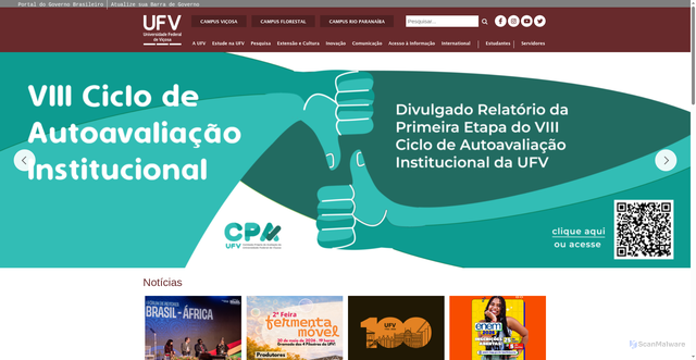 Security scan screenshot of https://www.ufv.br