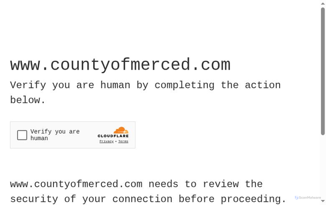 Security scan screenshot of https://www.countyofmerced.com/3878