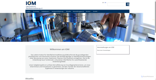 Security scan screenshot of https://www.iom-leipzig.de/
