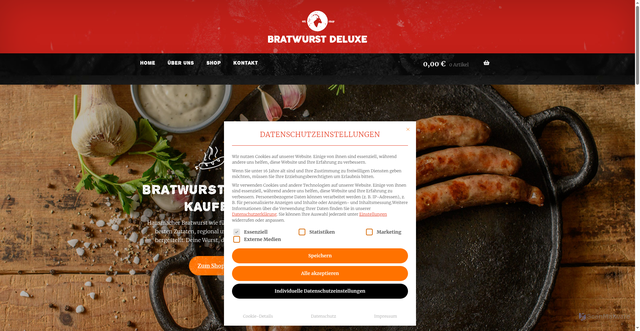 Security scan screenshot of https://bratwurstdeluxe.de