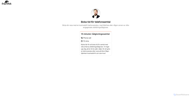 Security scan screenshot of https://meet.brevo.com/framfot