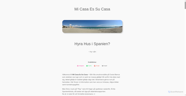 Security scan screenshot of https://micasaessucasa.se
