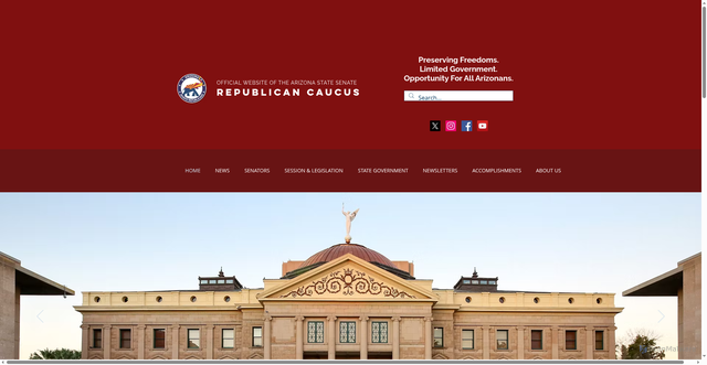Security scan screenshot of https://www.azsenaterepublicans.gov/