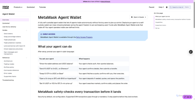 Security scan screenshot of https://metamask-docs-75mpj2s96-consensys-ddffed67.vercel.app/agent-wallet/