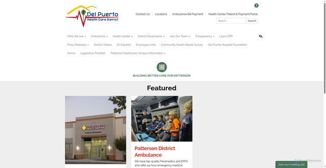 Security scan screenshot of https://www.dphealth.org/