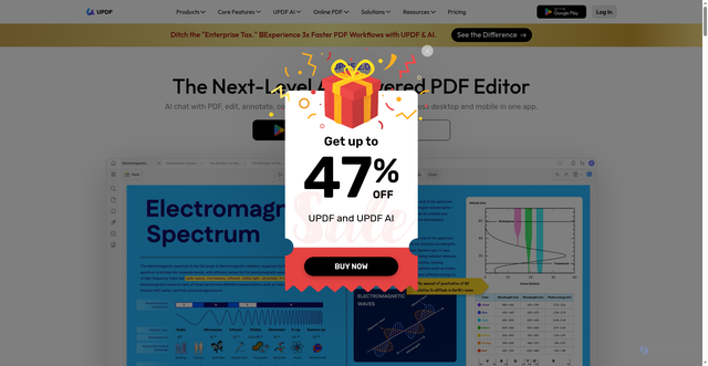 Security scan screenshot of https://updf.com