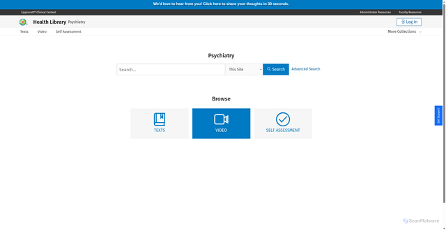 Security scan screenshot of https://psychiatry.lwwhealthlibrary.com