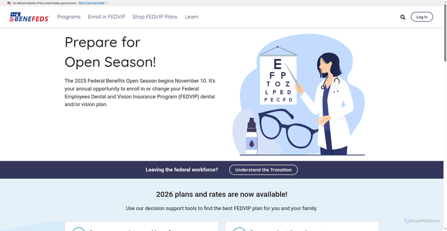 Security scan screenshot of https://www.benefeds.gov/