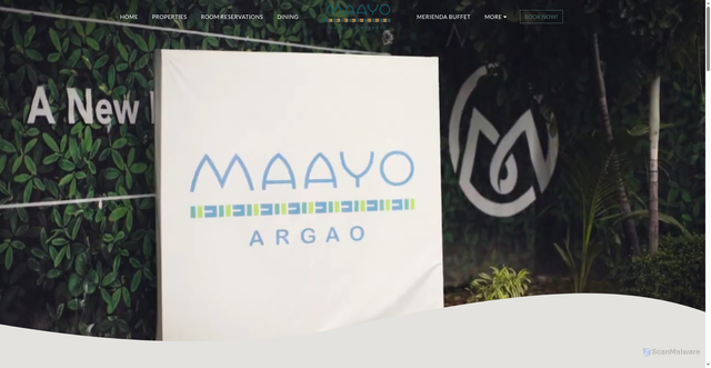 Security scan screenshot of https://maayohotelandresorts.com
