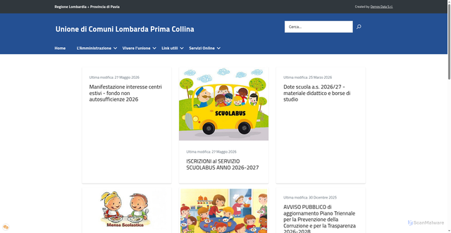 Security scan screenshot of https://www.primacollina.it