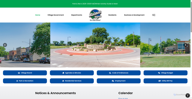 Security scan screenshot of https://www.holmenwi.gov/