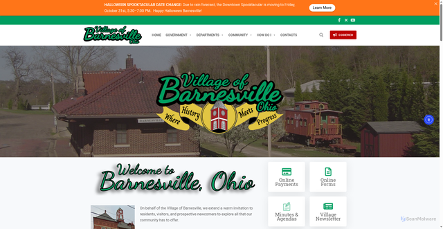 Security scan screenshot of https://barnesvilleohio.com/