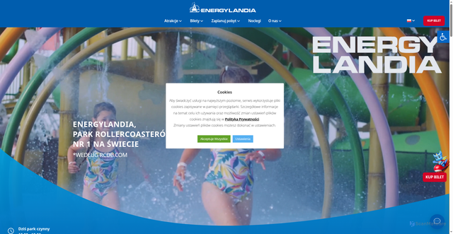 Security scan screenshot of https://energylandia.pl