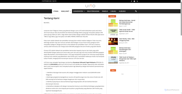 Security scan screenshot of https://uito.org