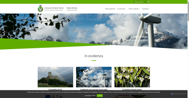 Security scan screenshot of https://www.comune.saintdenis.ao.it/