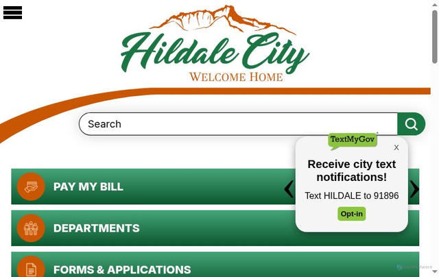 Security scan screenshot of https://www.hildale.gov/