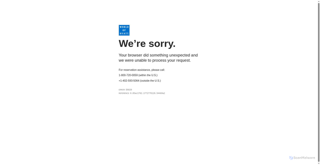 Security scan screenshot of https://hyatt.com