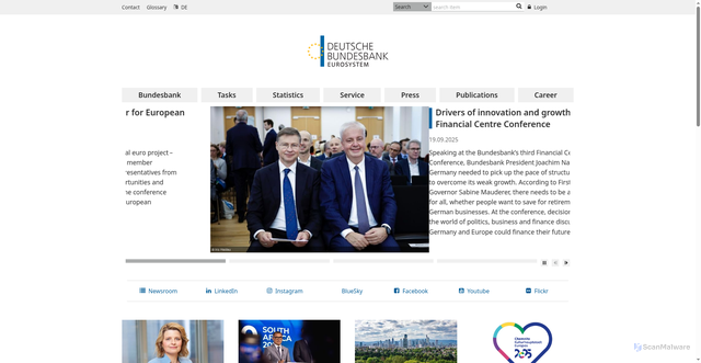 Security scan screenshot of https://www.bundesbank.de/en