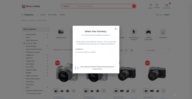 Security scan screenshot of https://allelectromarket.com/product-category/camera-video/