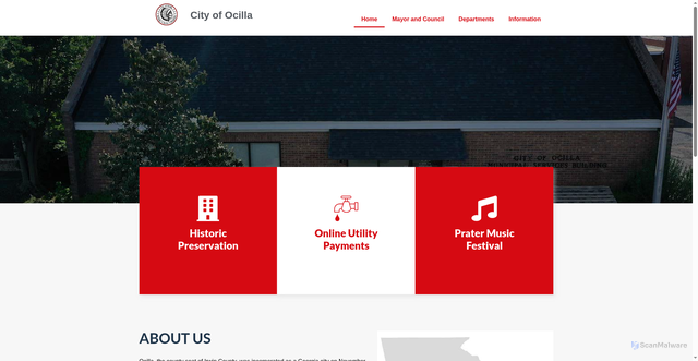 Security scan screenshot of https://cityofocillaga.gov/
