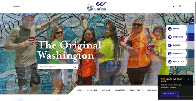 Security scan screenshot of https://www.washingtonnc.gov/