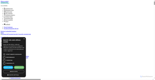 Security scan screenshot of https://www.aziendaisola.it/it