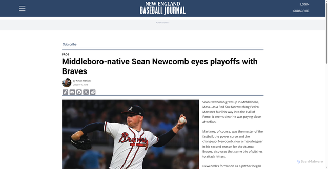 Security scan screenshot of https://www.baseballjournal.com/middleboro-native-sean-newcomb-eyes-playoffs-with-braves/