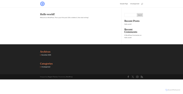 Security scan screenshot of http://kpdivi5-test.com/