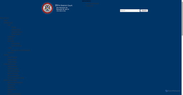 Security scan screenshot of https://www.35thdistrictcourt.org/
