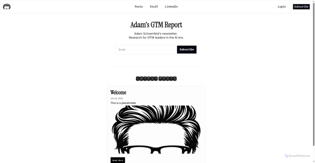 Security scan screenshot of http://adamgtm.com/
