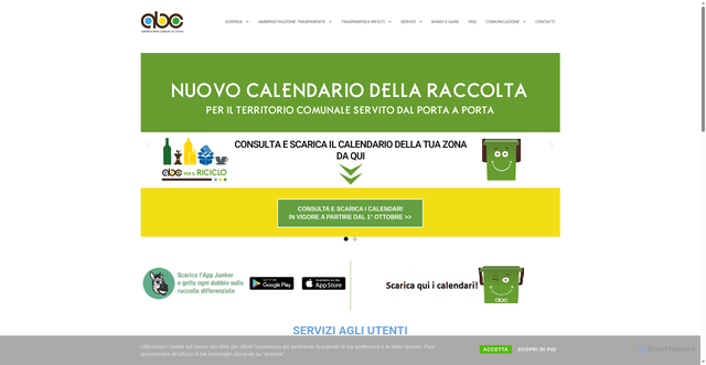 Security scan screenshot of https://www.abclatina.it/