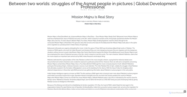 Security scan screenshot of https://goldjavahugo-pjpb4bdkq4.edgeone.app/3201-mission-majnu-is-real-story.html