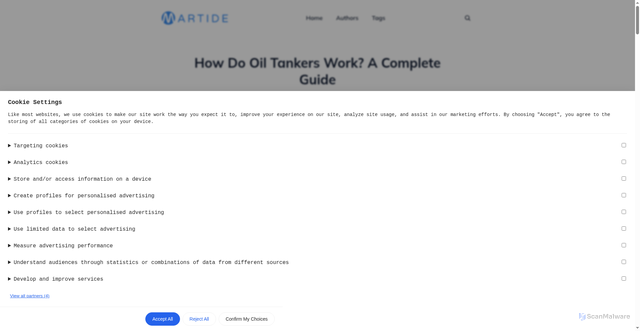 Security scan screenshot of https://www.martide.com/en/blog/how-do-oil-tankers-work